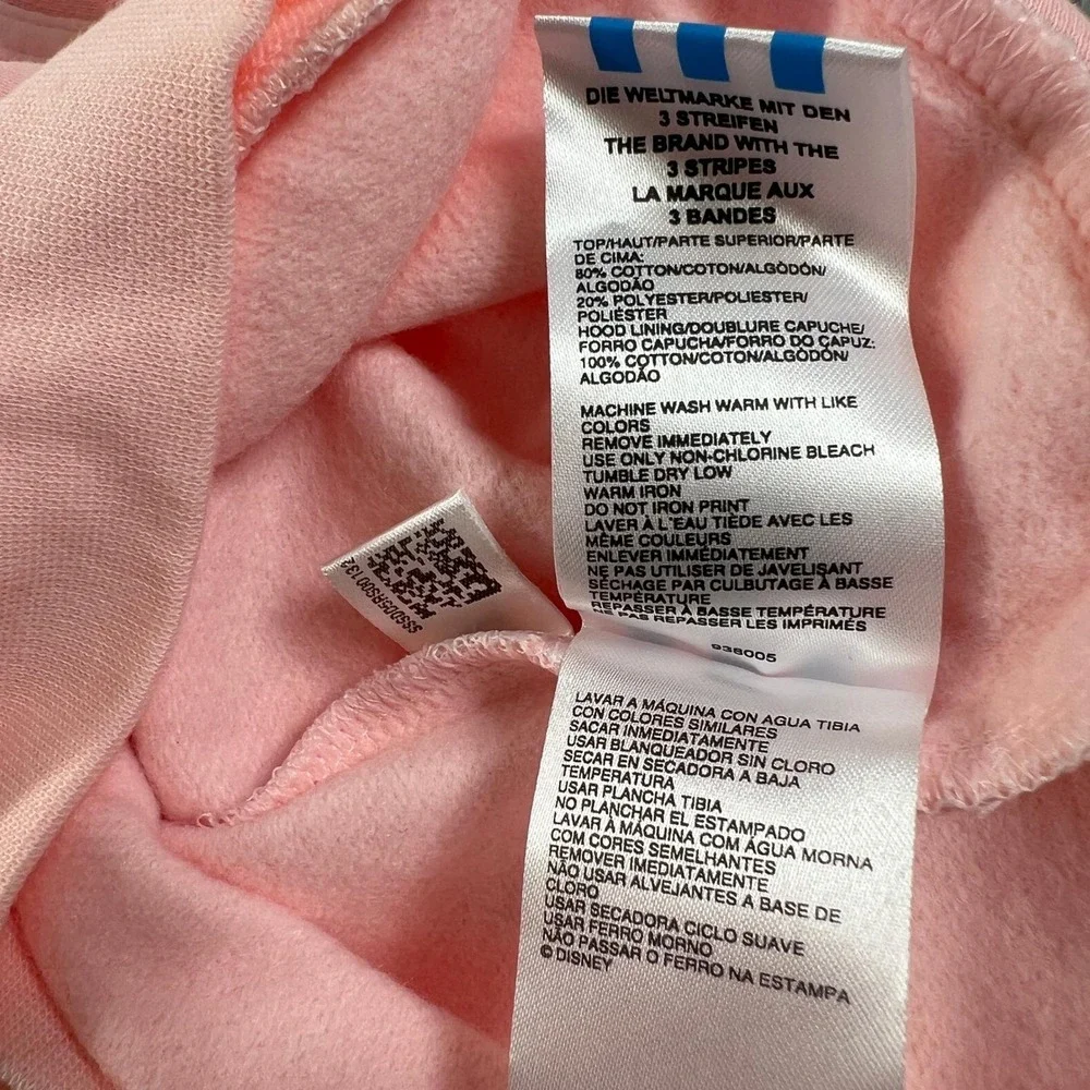 Adidas Goofy Hoodie Kids 12M Pink Disney Tennis Graphic Fleece Sweatshirt‎ VTG